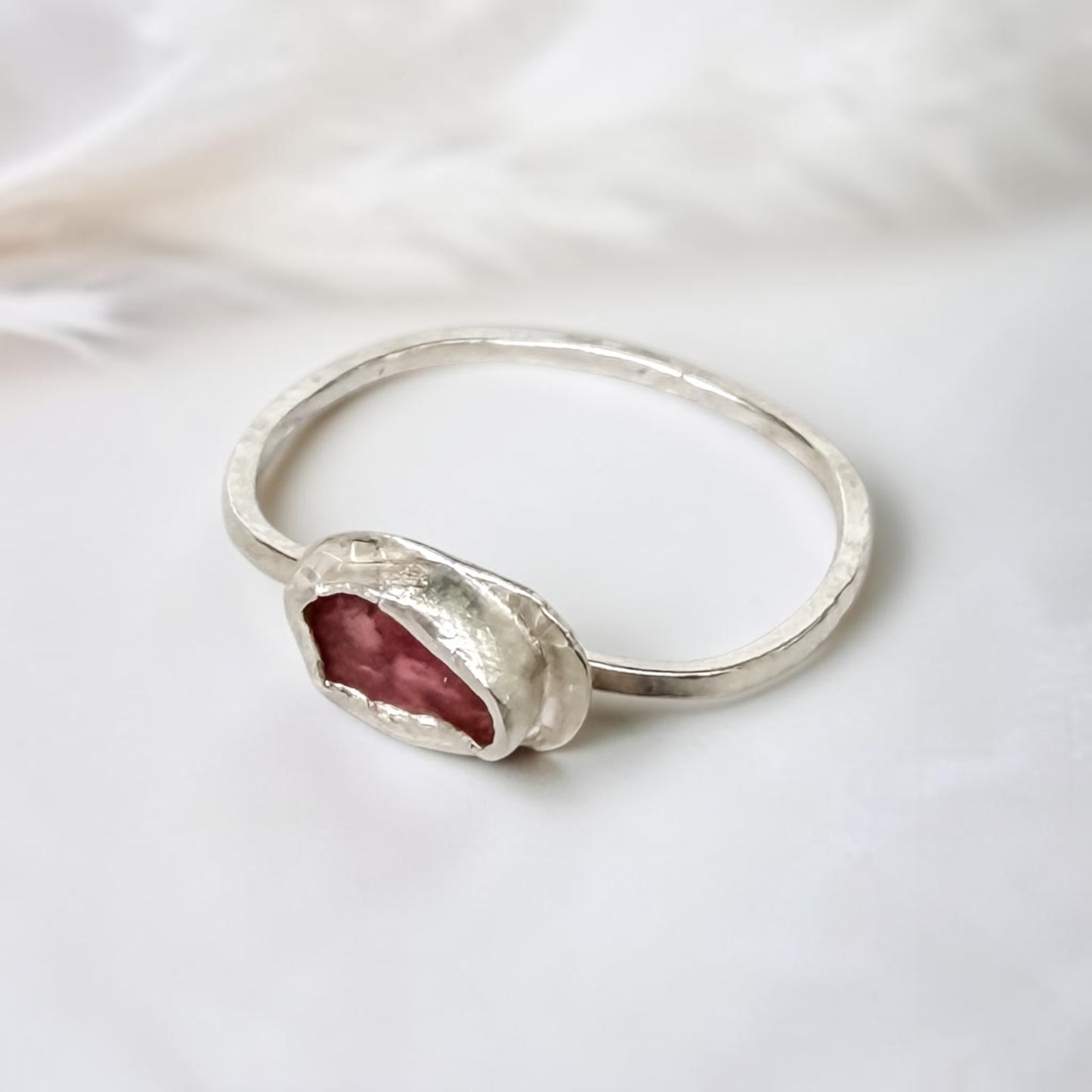 Sunday Rosé -Sterling Silver Pink Tourmaline Ring Size 9 - Aprilierre