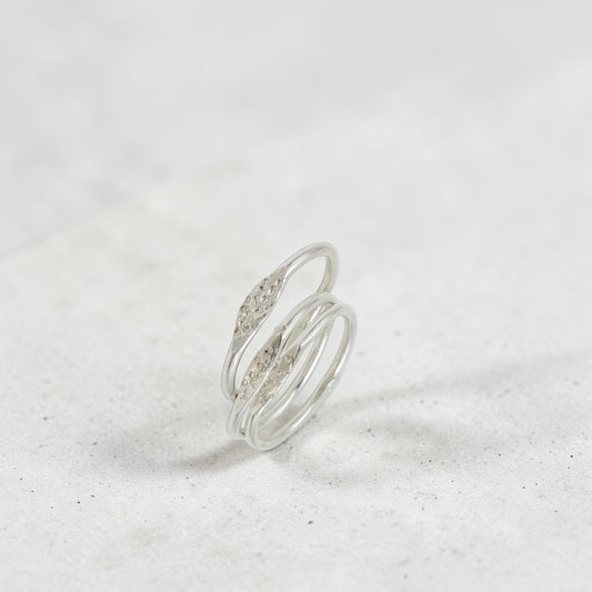 Tidepool Stacking Rings -Sterling Silver Stacking Set of Three