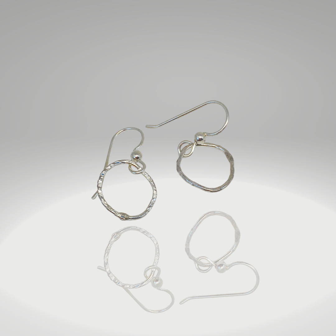 Radiant Circlet - Sterling Silver Dangle Earrings - Aprilierre