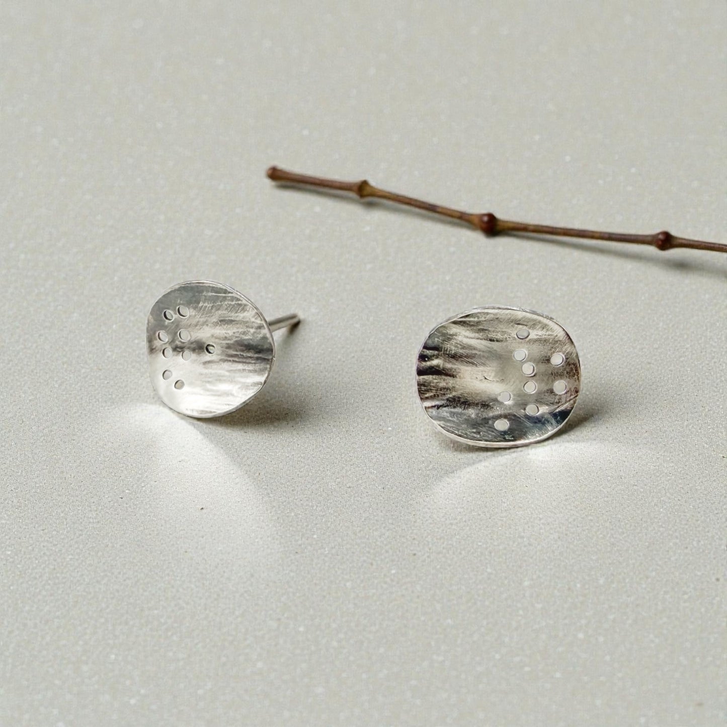 Seeding Light-Sterling Silver Statement Studs