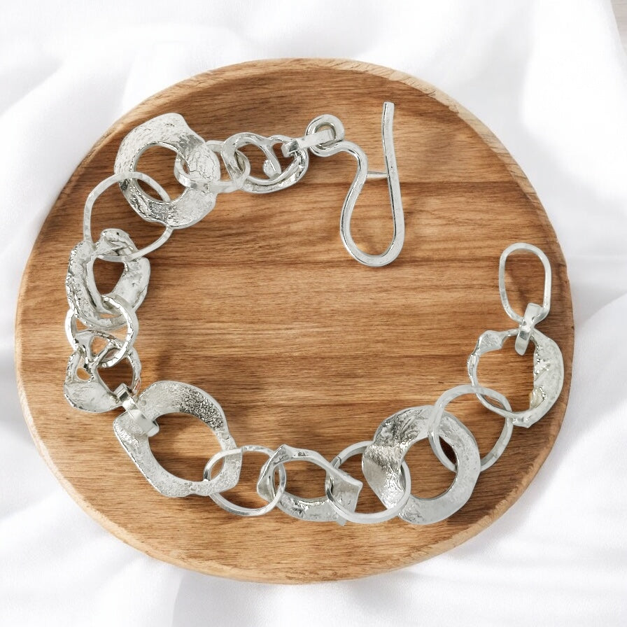 Reclaim – Handmade Sterling Silver Link Bracelet - Aprilierre