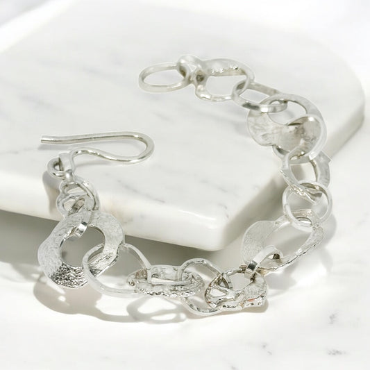 Reclaim – Handmade Sterling Silver Link Bracelet - Aprilierre