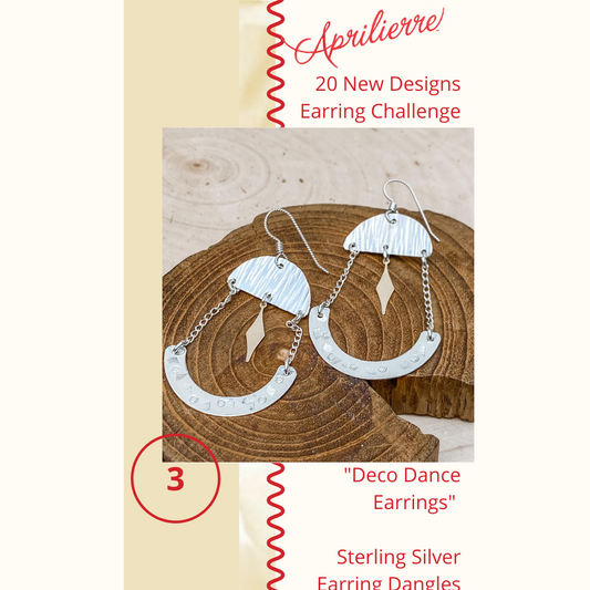 Earring Design #3 ~ "Deco Dance" Sterling Silver Earrings