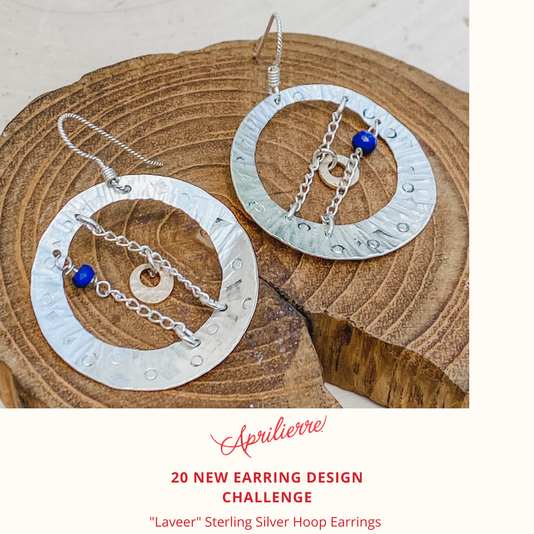 Earring Design #2~ "Laveer" Sterling Silver Earrings with Lapis