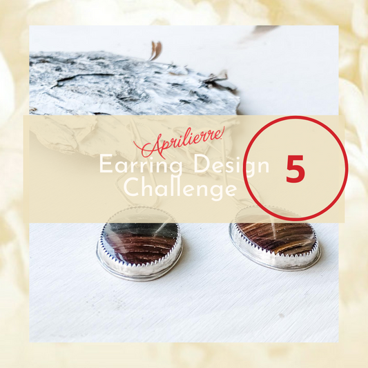 Earring Design #5 "Orsina ~ Sterling Silver Statement Earrings with Jasper Gemstones