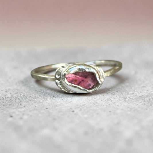 Rhubarb Slushie-Sterling Silver Ring Size 9.25 - Aprilierre