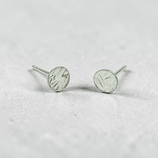 Studio Textured Silver Studs - Aprilierre