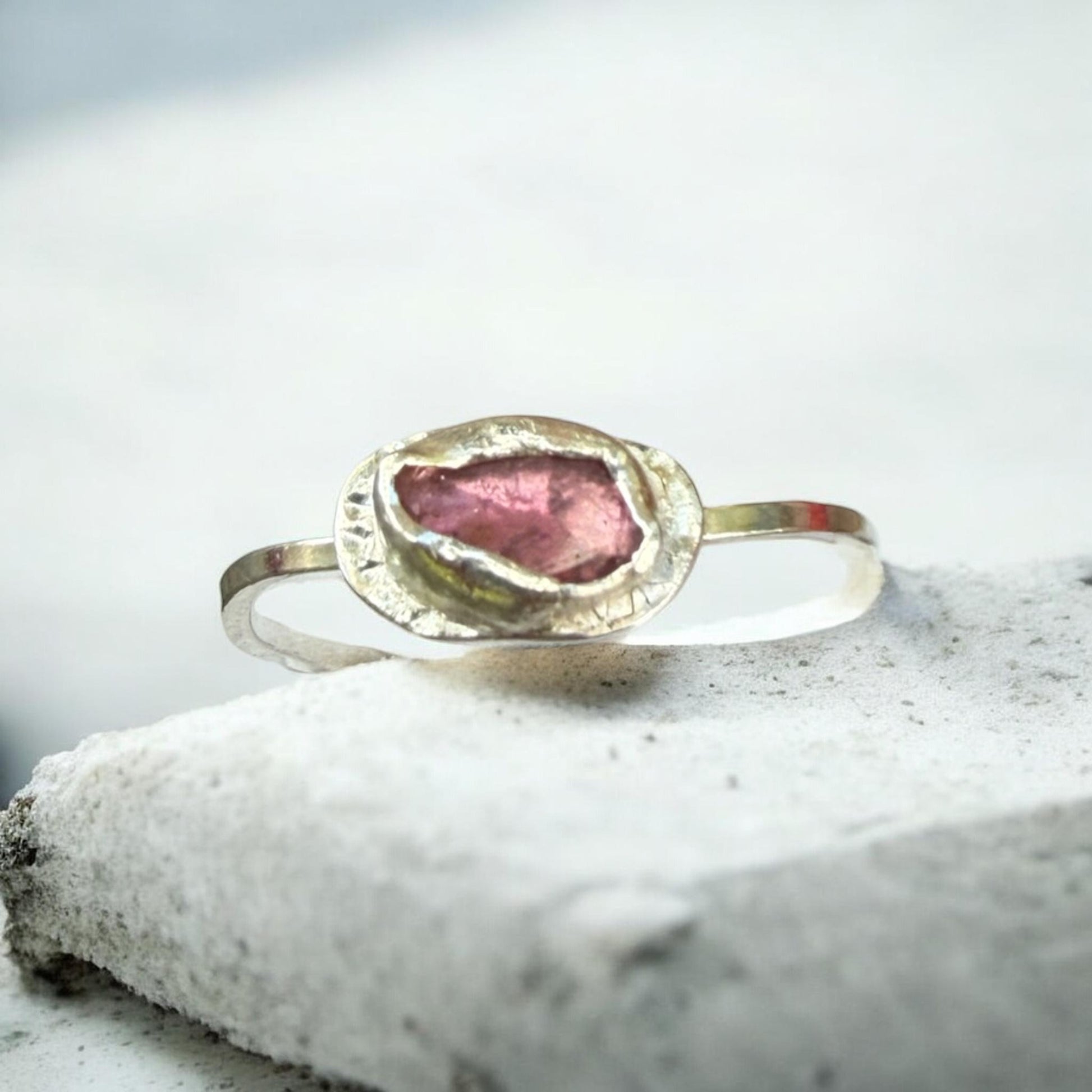 Rhubarb Slushie-Sterling Silver Ring Size 9.25 - Aprilierre