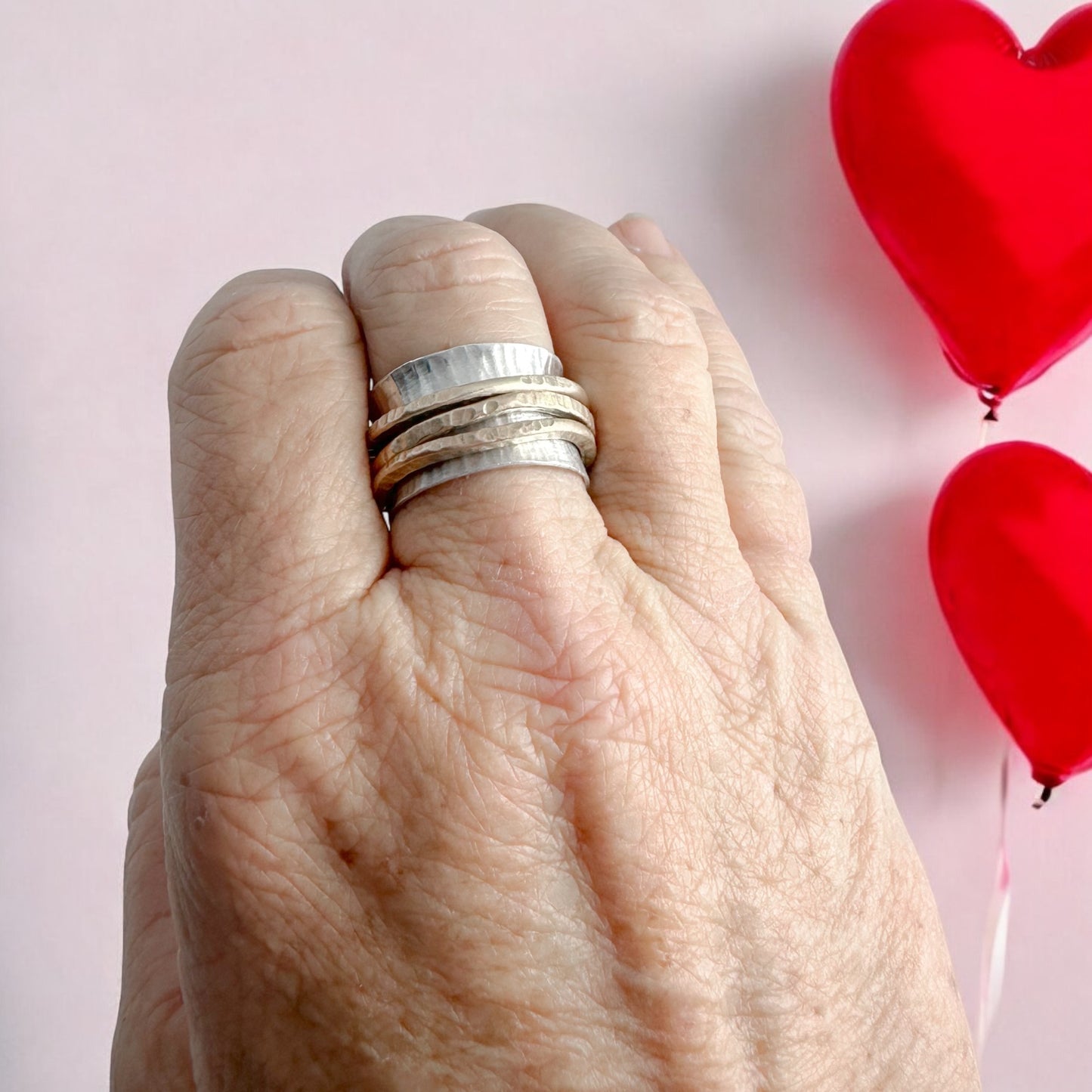 Meditative Moments-Sterling Silver Spinner Ring