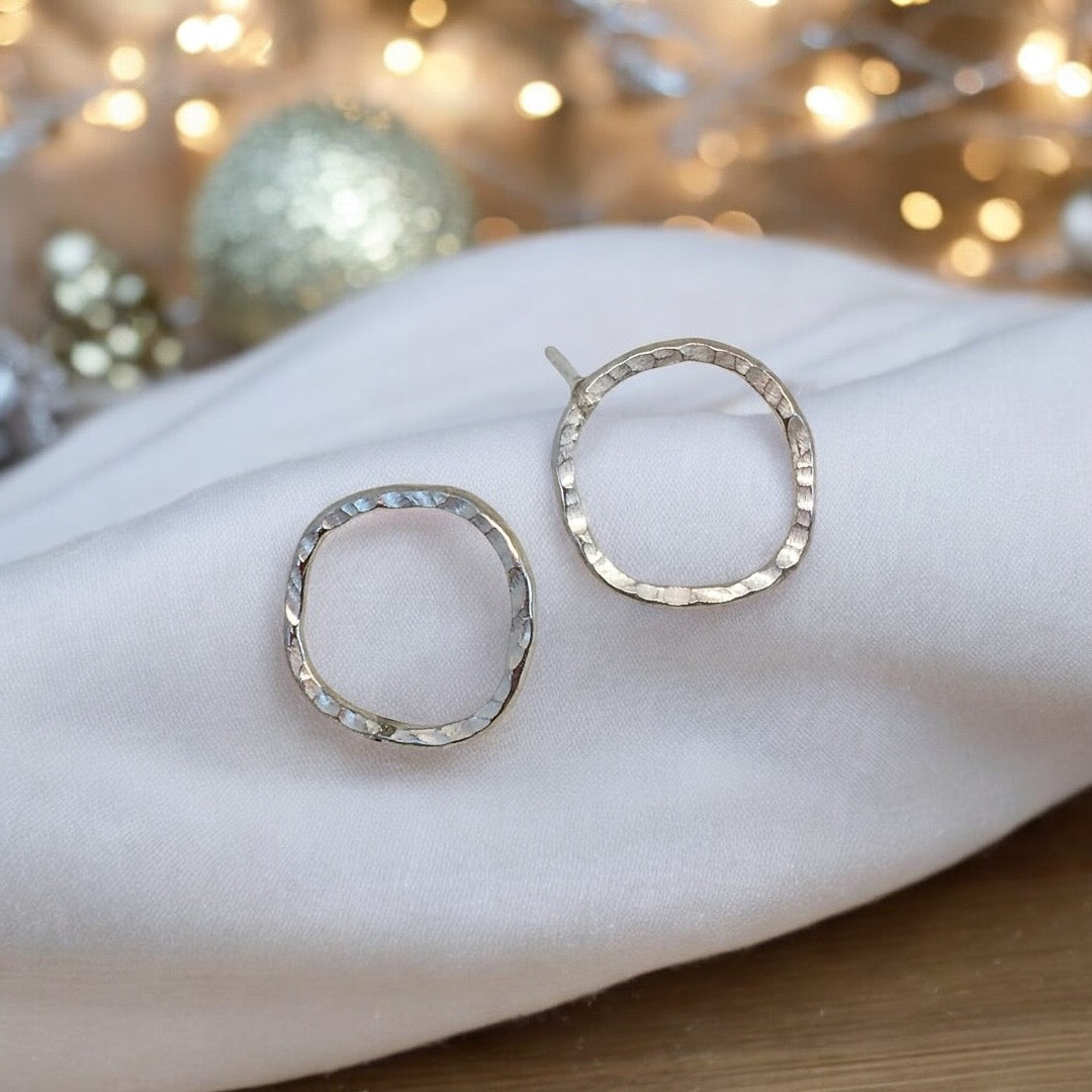 Radiant Circlet Studs -Sterling Silver Earring Studs