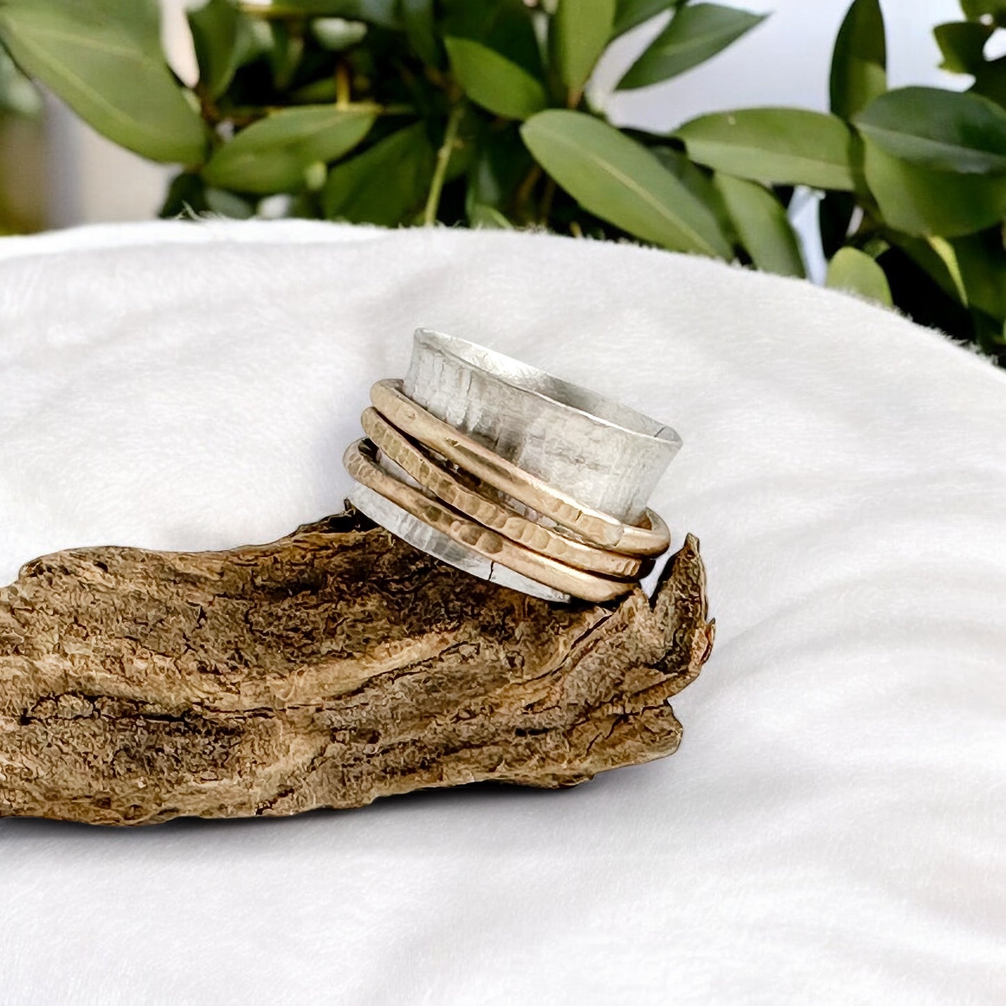 Meditative Moments-Sterling Silver Spinner Ring