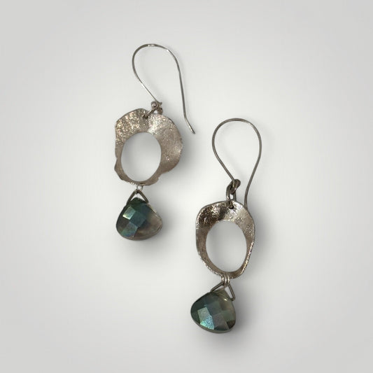 Aurora Drops -Sterling Silver and Crystal Earrings