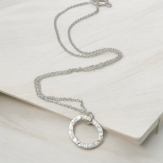 Perfectly Imperfect- Sterling Silver Pendant Necklace