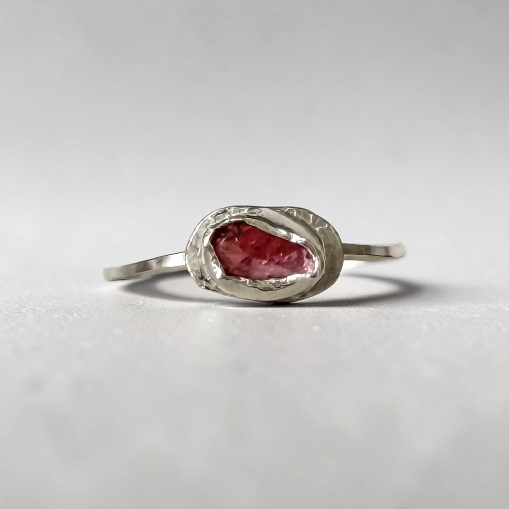 Sunday Rosé -Sterling Silver Pink Tourmaline Ring Size 9 - Aprilierre