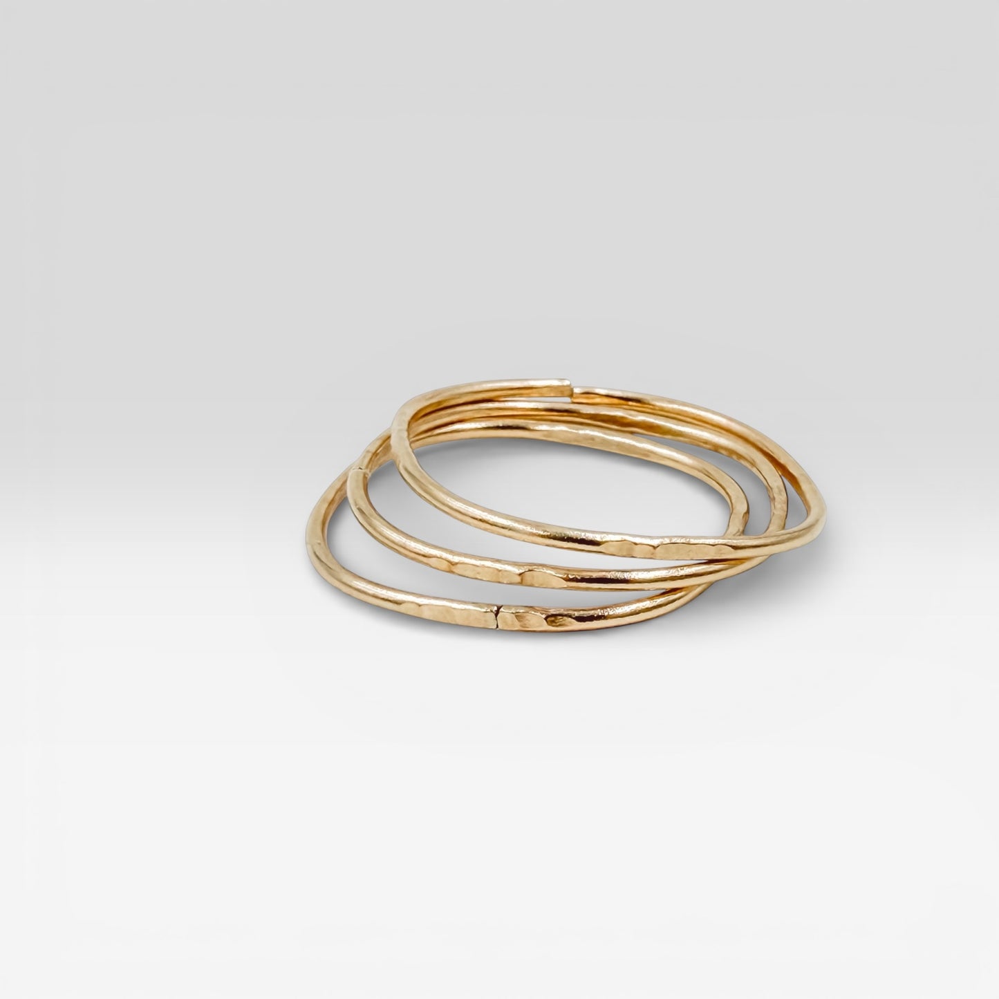 Sun-warmth Stacking Rings Set of Three - Aprilierre