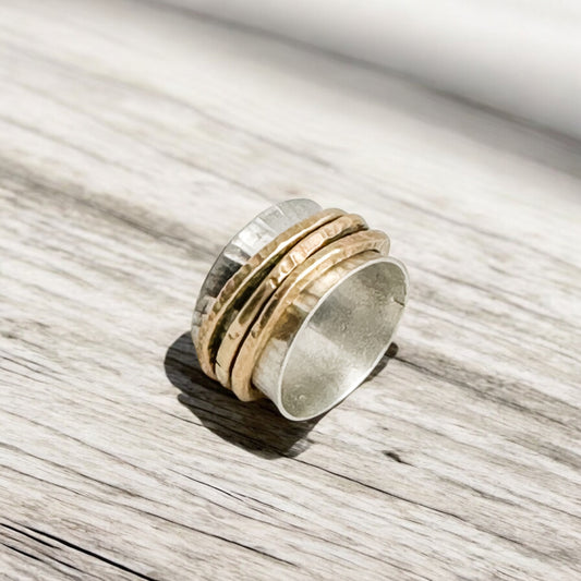 Meditative Moments-Sterling Silver Spinner Ring