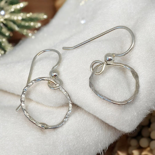 Radiant Circlet -  Sterling Silver Dangle Earrings