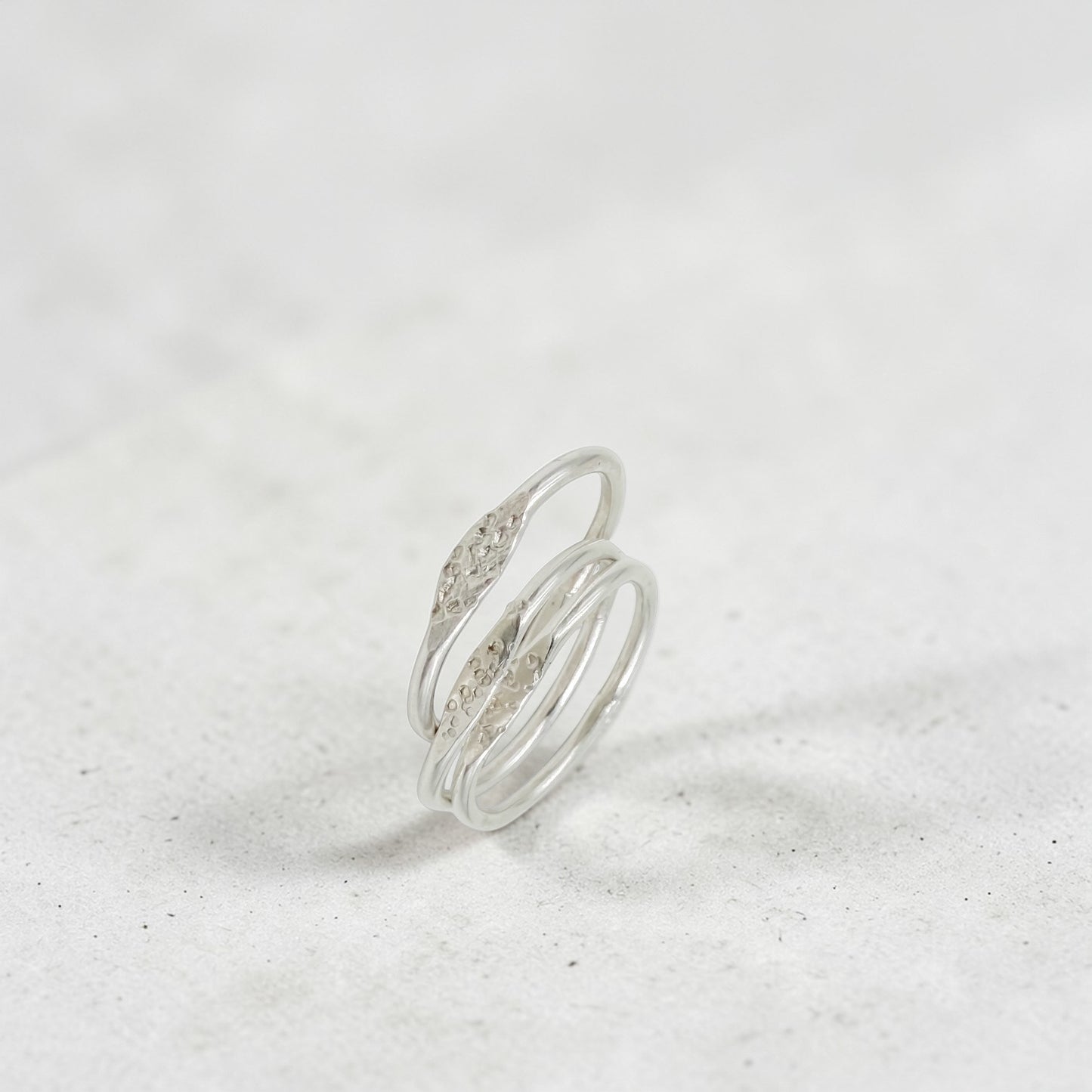 Tidepool Stacking Rings -Sterling Silver Stacking Set of Three - Aprilierre