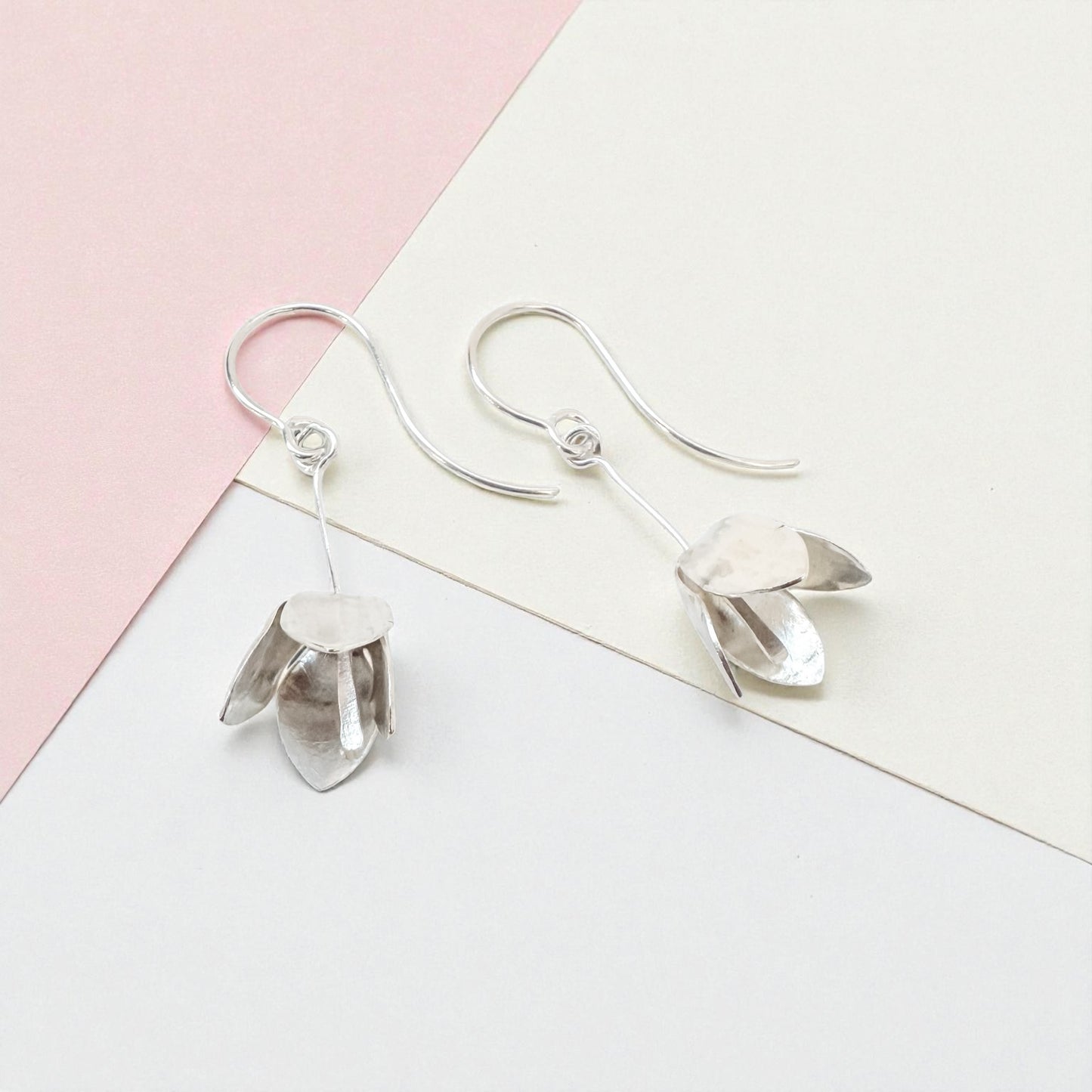 Whispering Lily Flower -Sterling silver Earrings