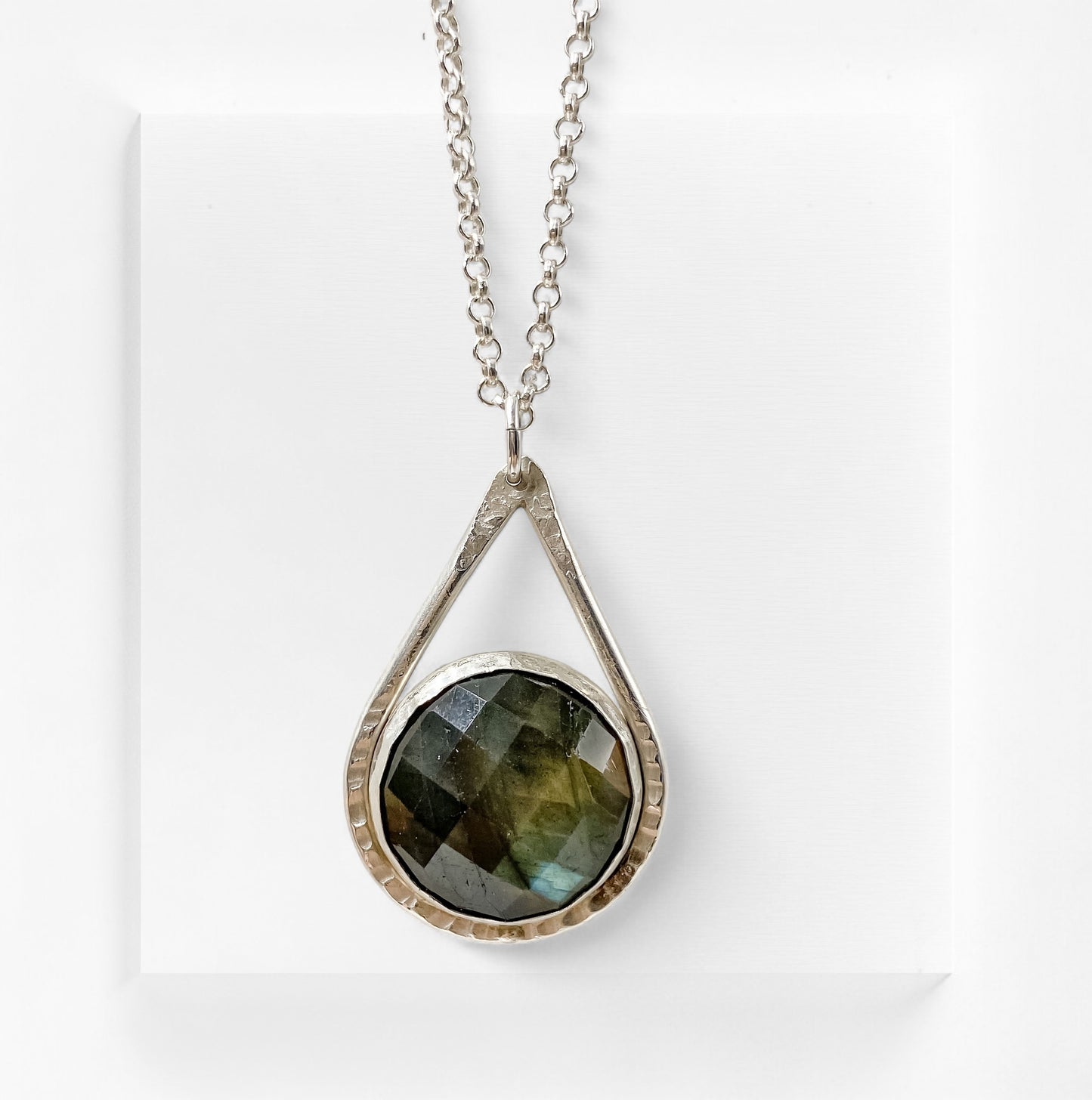 Forest Light- Sterling Silver Labradorite Pendant Necklace