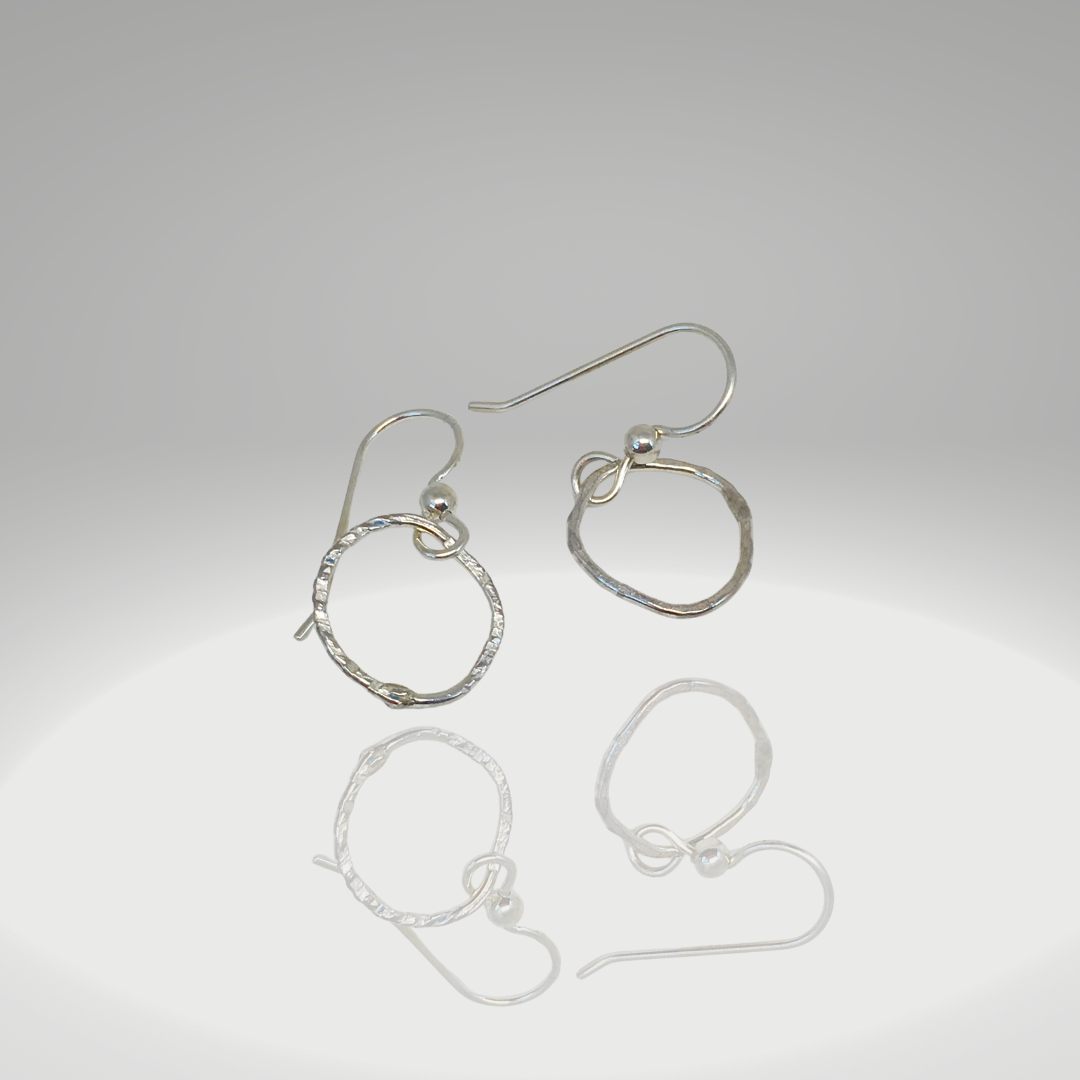 Radiant Circlet -  Sterling Silver Dangle Earrings - Aprilierre
