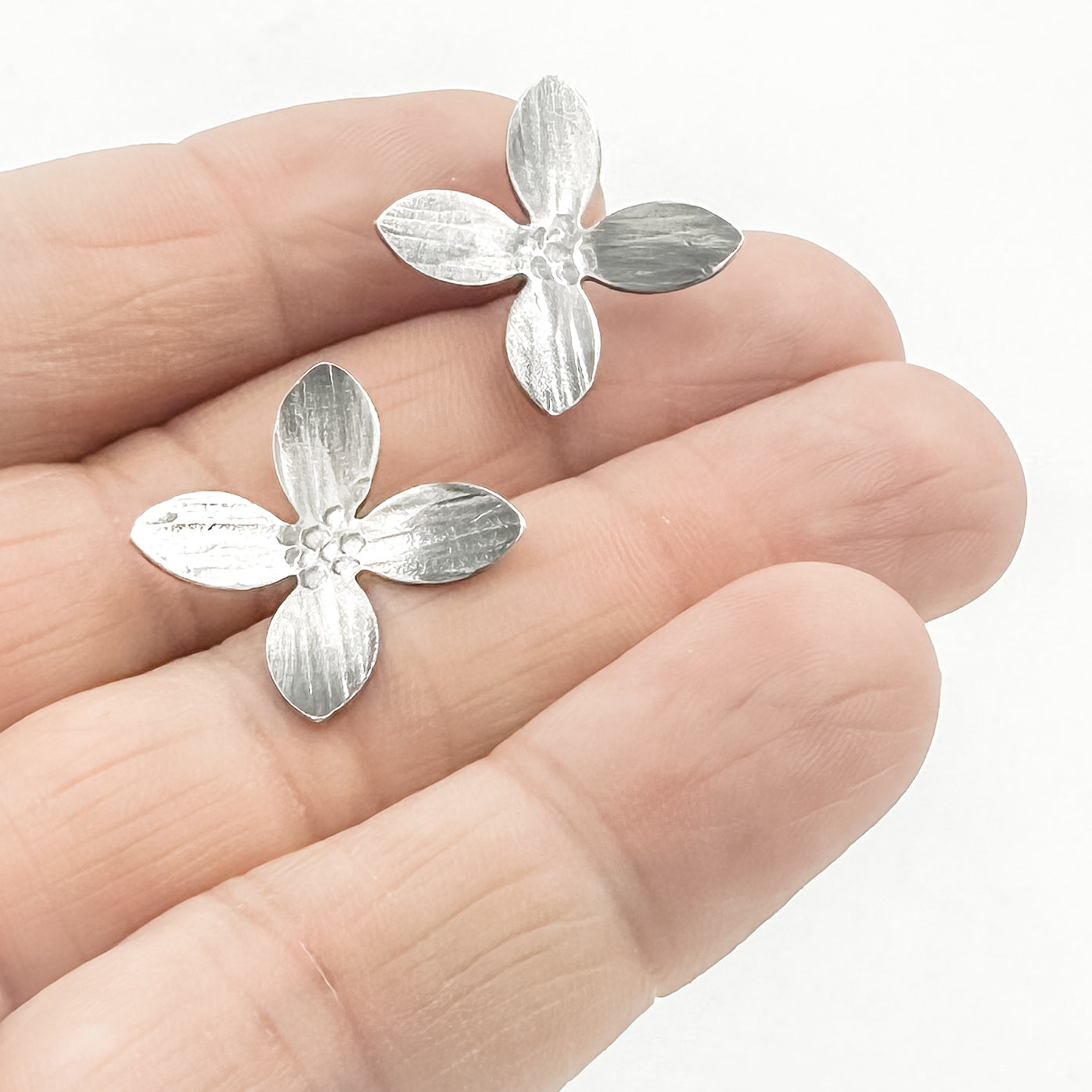 Plumeria Blooms-Sterling Silver Statement Studs