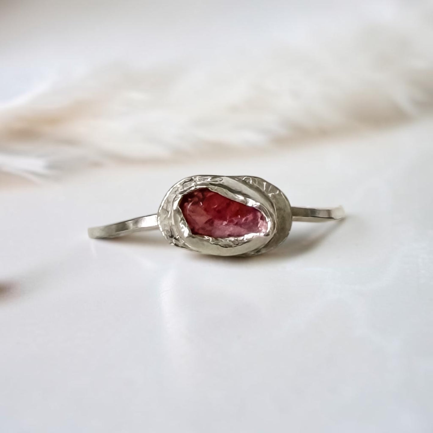 Rhubarb Slushie-Sterling Silver Ring Size 9.25 - Aprilierre