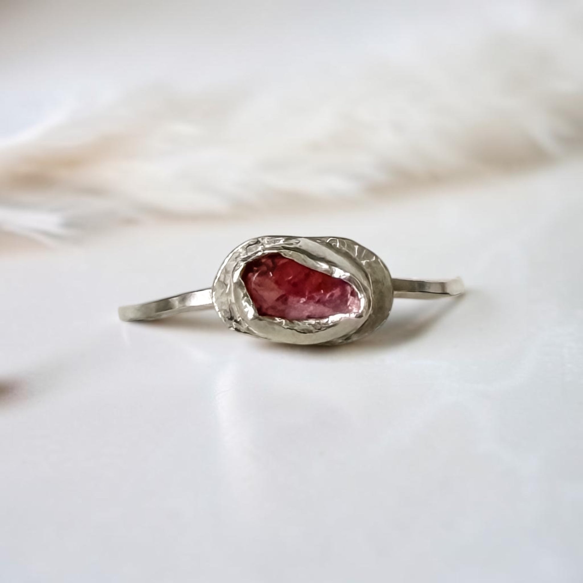 Rhubarb Slushie-Sterling Silver Ring Size 9.25 - Aprilierre