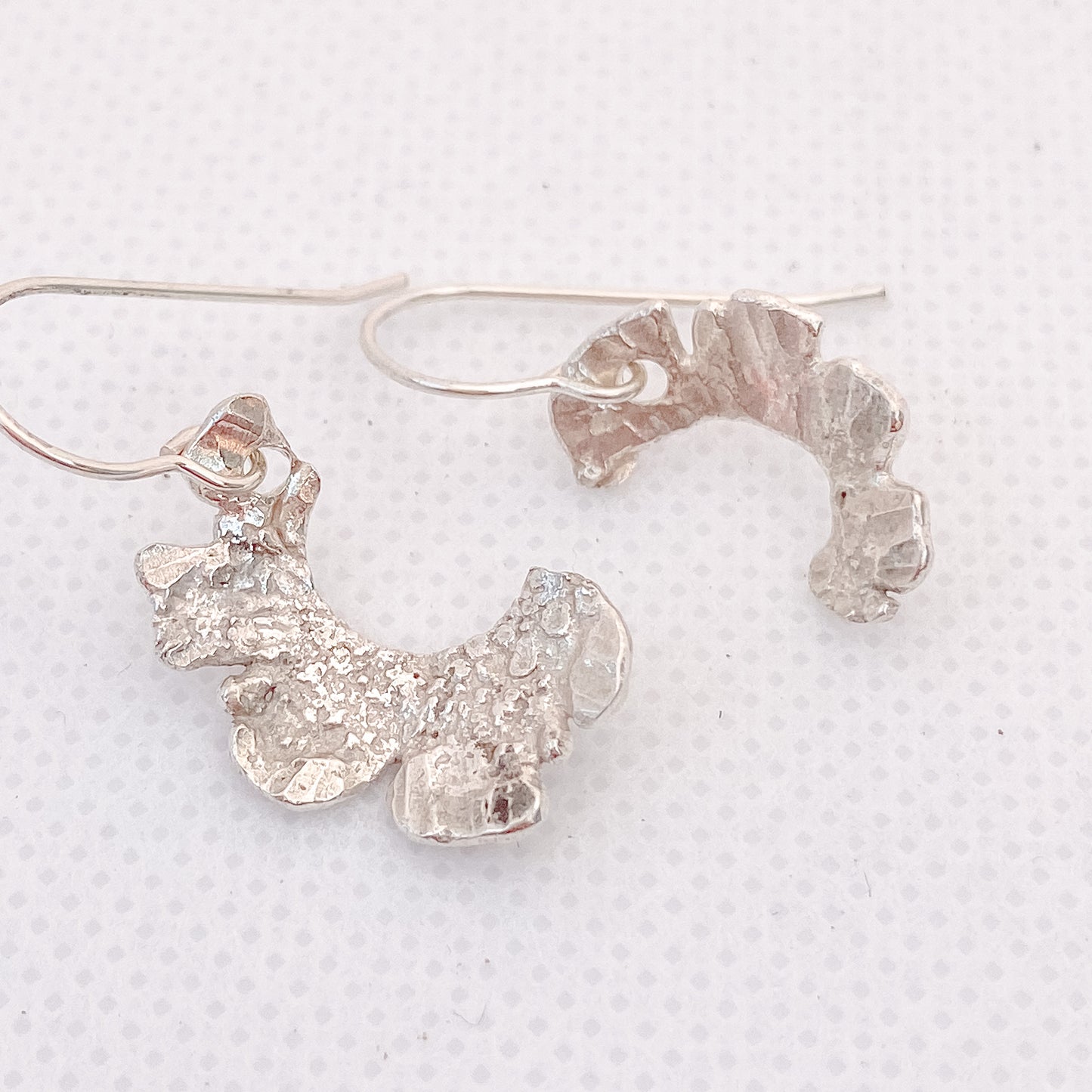 Recycled sterling silver drop earrings - Aprilierre