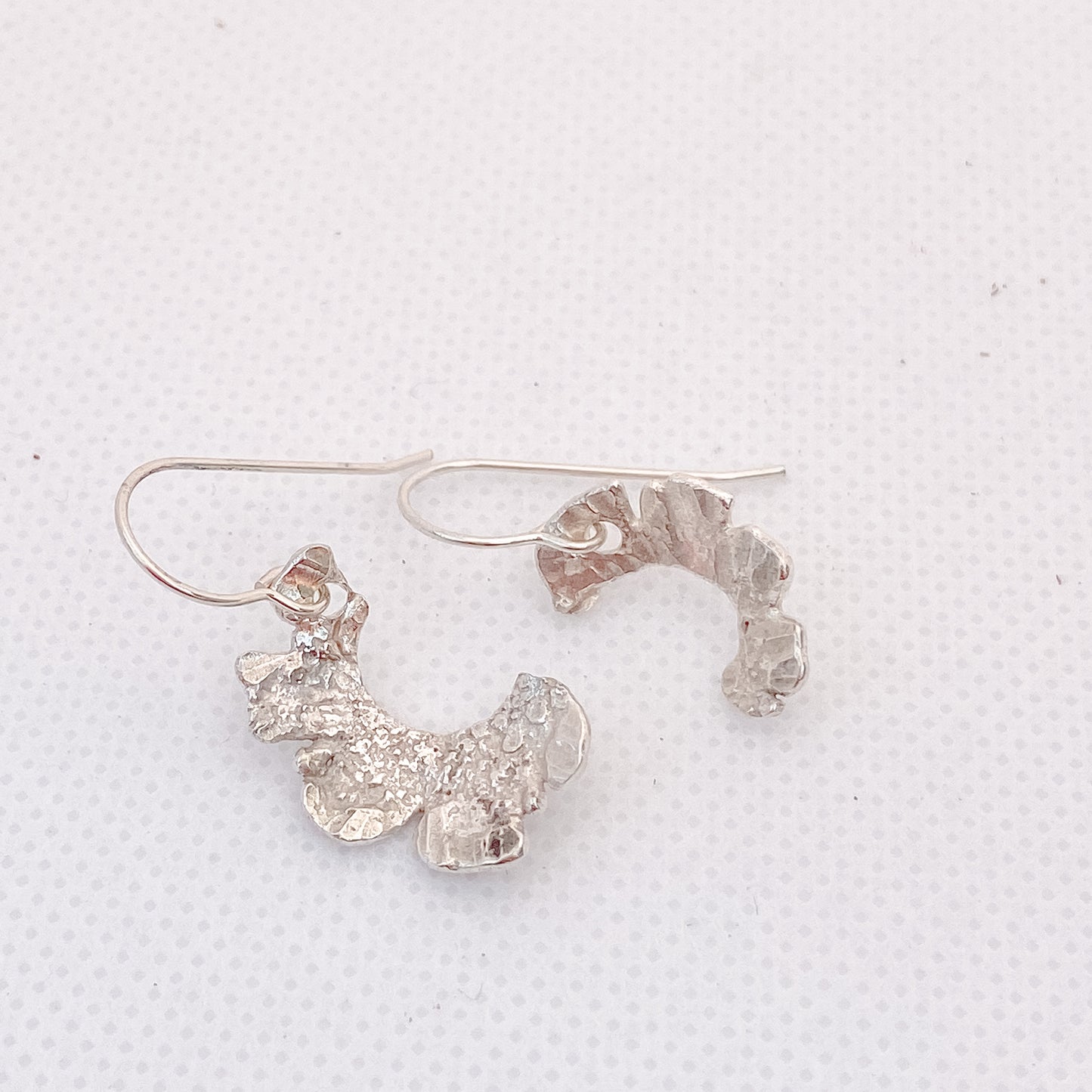 Recycled sterling silver drop earrings - Aprilierre