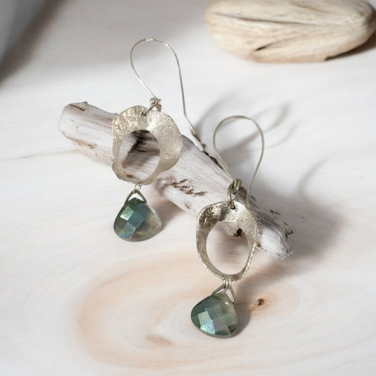 Aurora Drops -Sterling Silver and Crystal Earrings