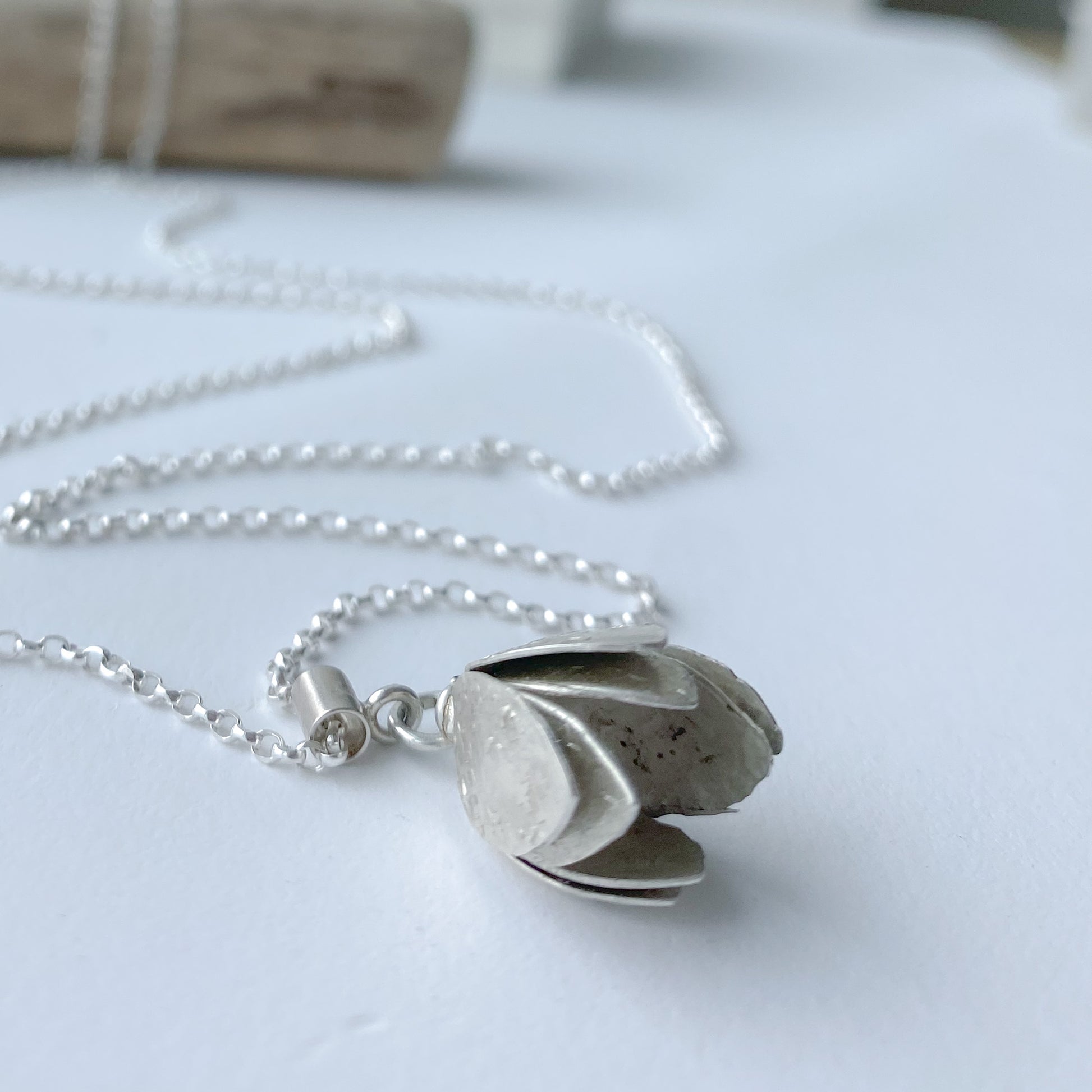 Budding Bloom -Sterling silver pendant necklace - Aprilierre
