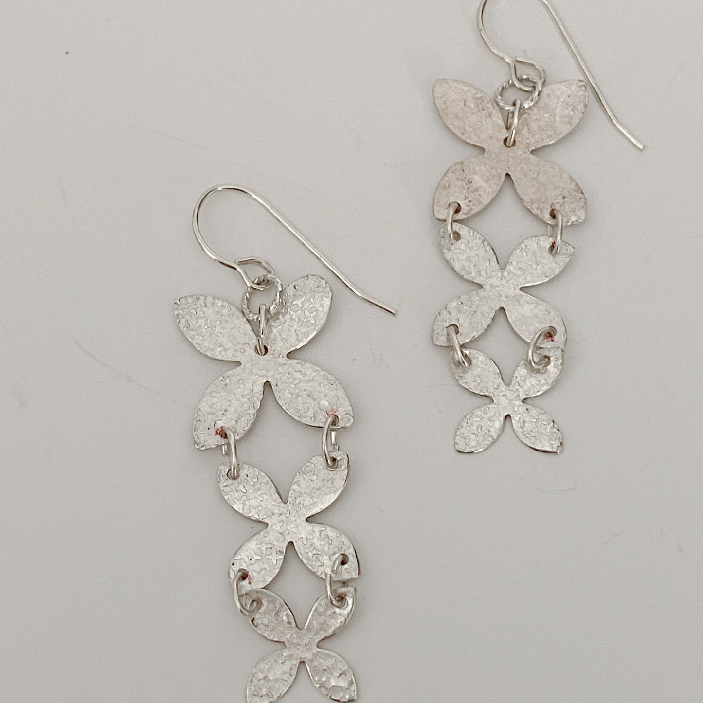 Cascading Petals ~Sterling Silver Flower Statement Earrings - Aprilierre