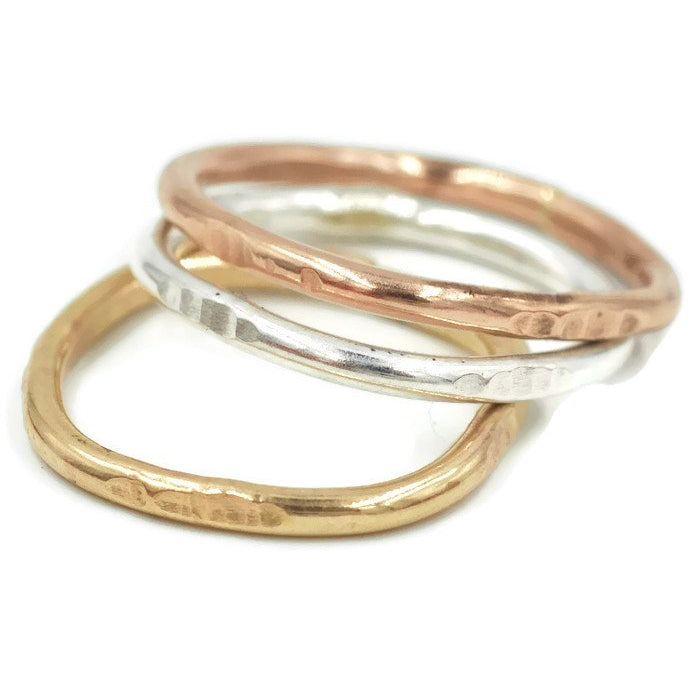 Stacking Ring Mixed Metal Set of Three - Aprilierre